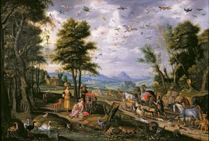 箱舟に入る 作： Isaak van Oosten